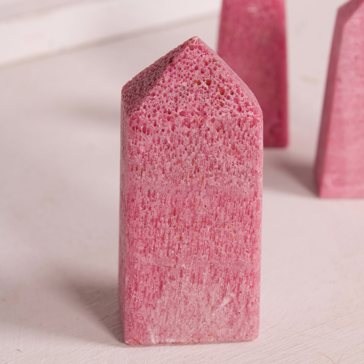 Honeycomb Ruby Polished Point Generator - Unique Specimen #1 - Muse + Moonstone