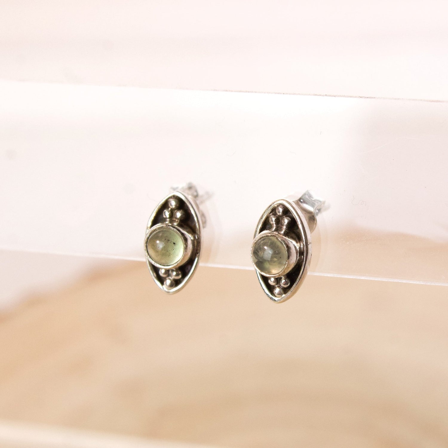 "Kindred" Prehnite Stud Earrings | Love + Lark - Muse + Moonstone
