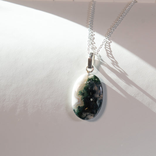 Unique Moss Agate Necklace #1 | Love + Lark