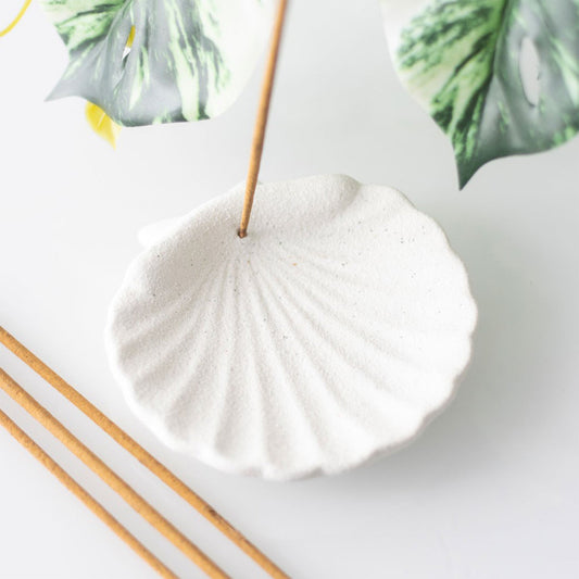 Scallop Shell Incense Holder - Muse + Moonstone