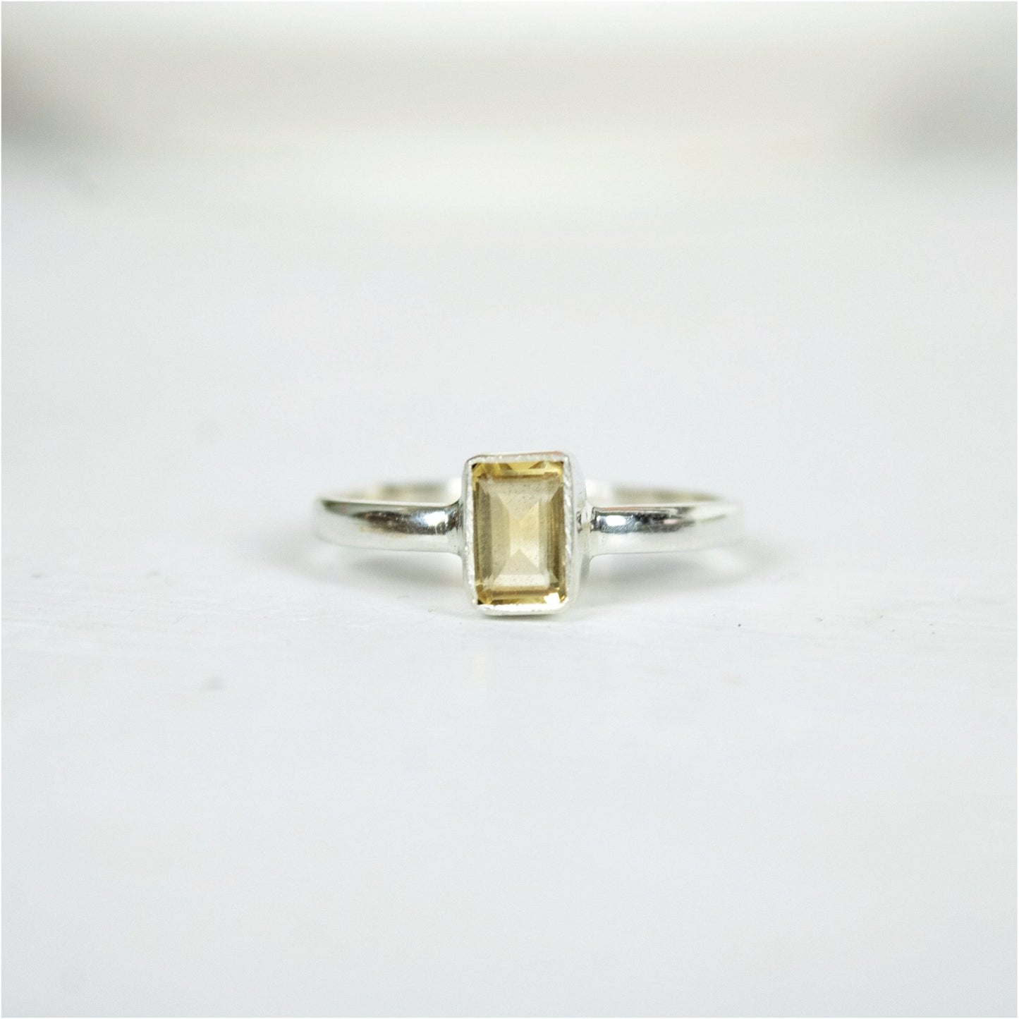 "Serendipity" Bezel Cut Citrine Ring | Love + Lark - Muse + Moonstone