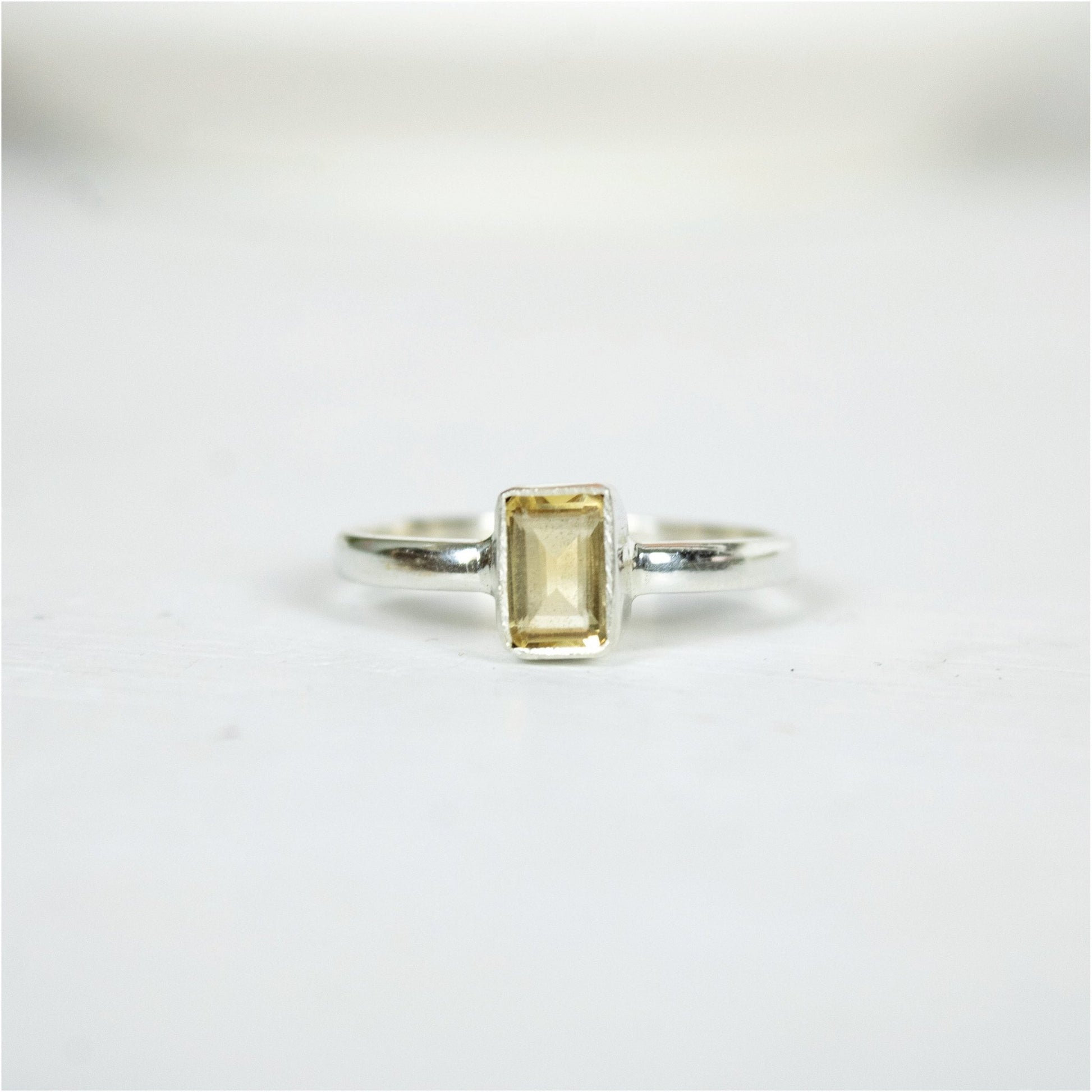 "Serendipity" Bezel Cut Citrine Ring | Love + Lark - Muse + Moonstone
