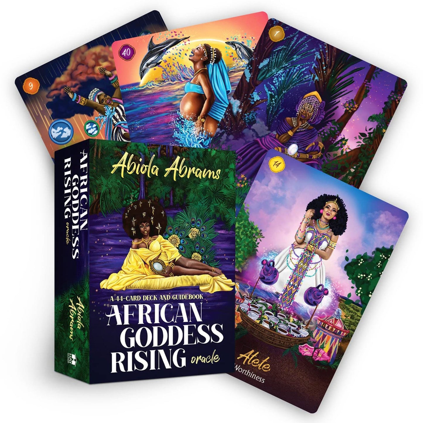 African Goddess Rising Oracle: A 44-Card Deck And Guidebook - Muse + Moonstone