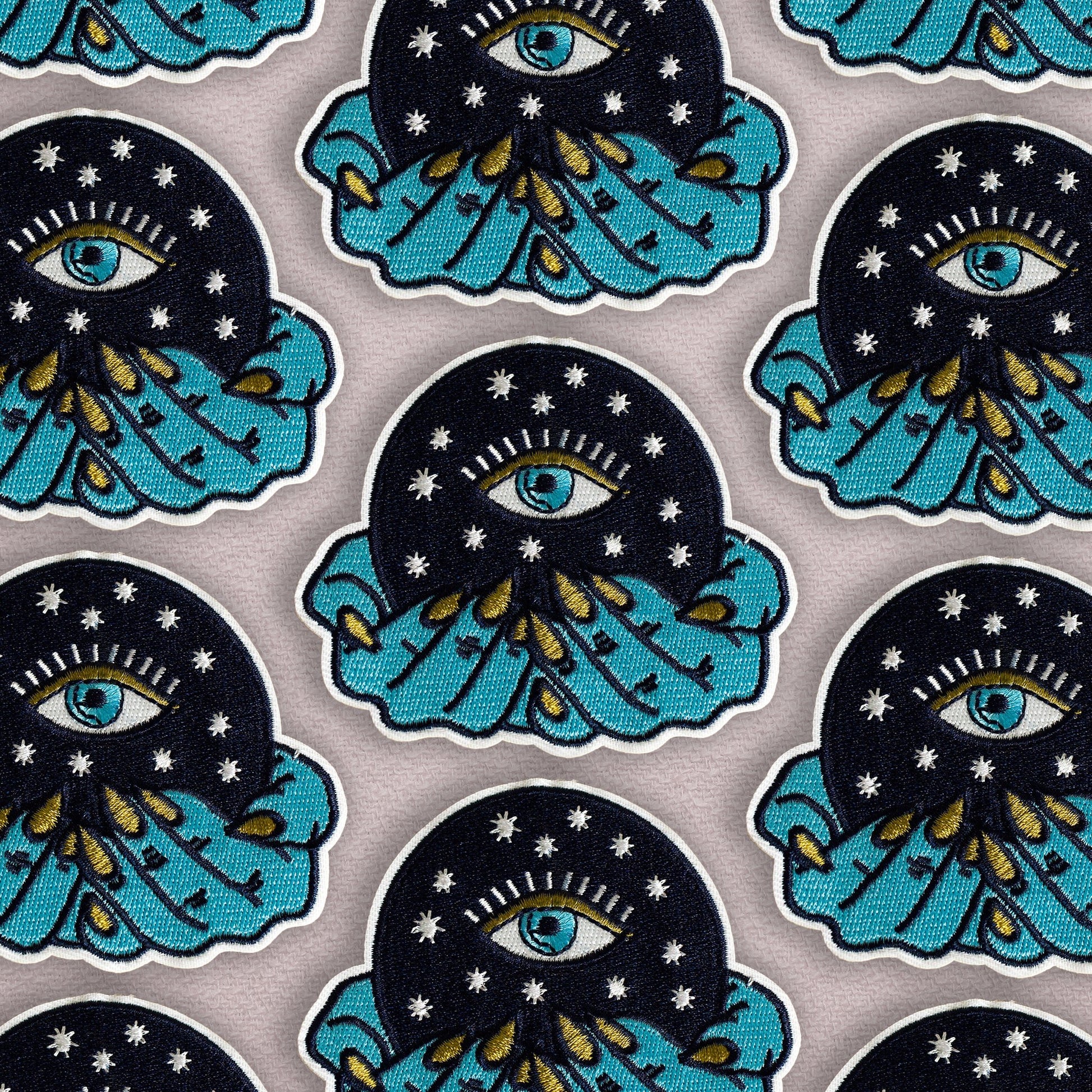All Seeing Crystal Ball - Embroidered Iron On Patch - Muse + Moonstone