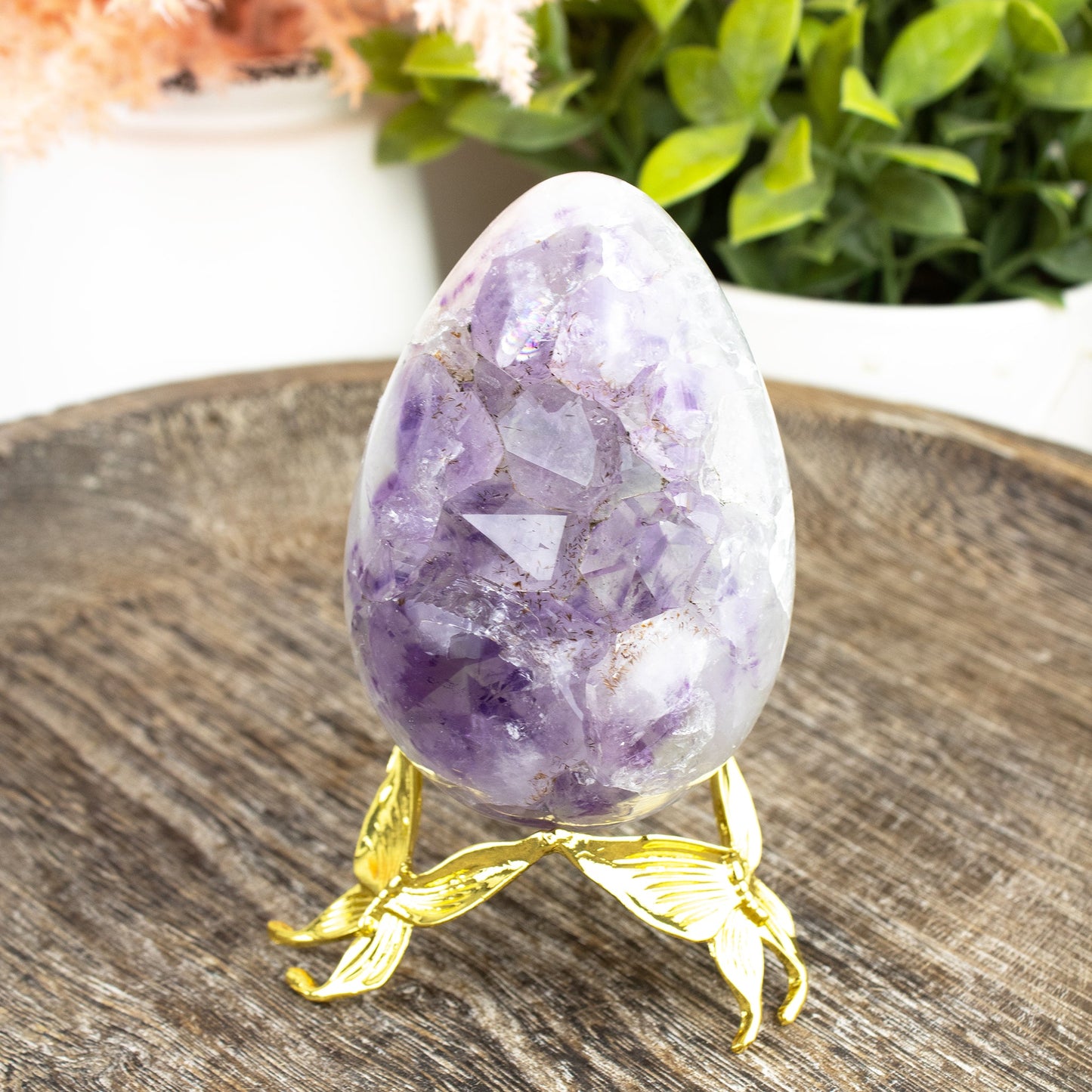 Amethyst Crystal Egg Geode - Unique Specimen #2 - Muse + Moonstone