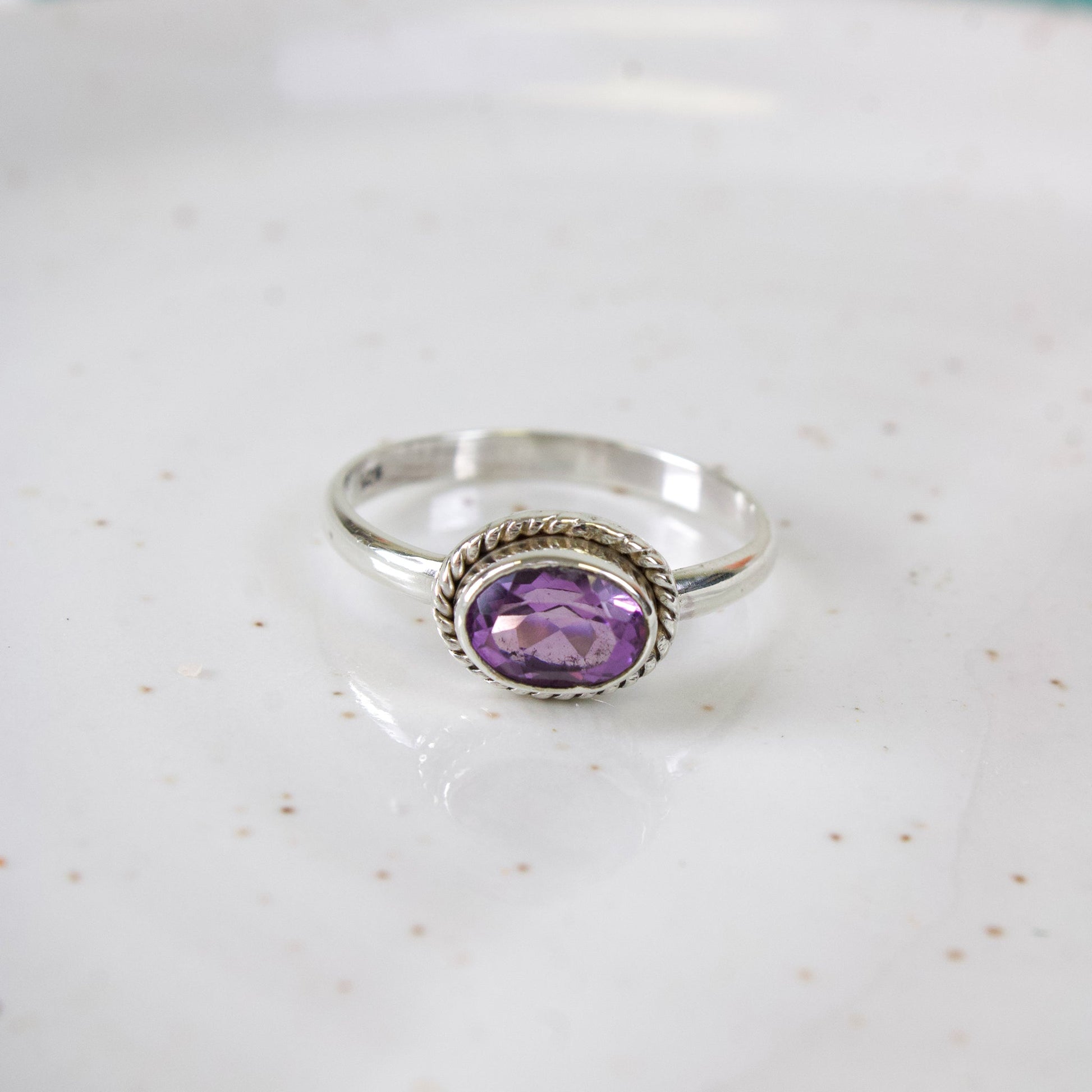 Amethyst Gemstone Ring - Oval Cut | Love + Lark - Muse + Moonstone