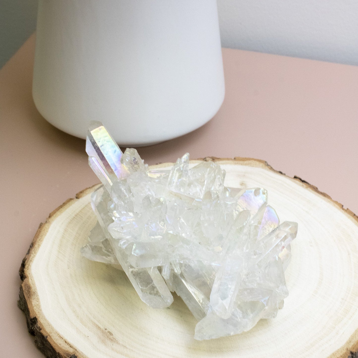 Angel Aura Quartz - Unique Specimen #4 - Muse + Moonstone