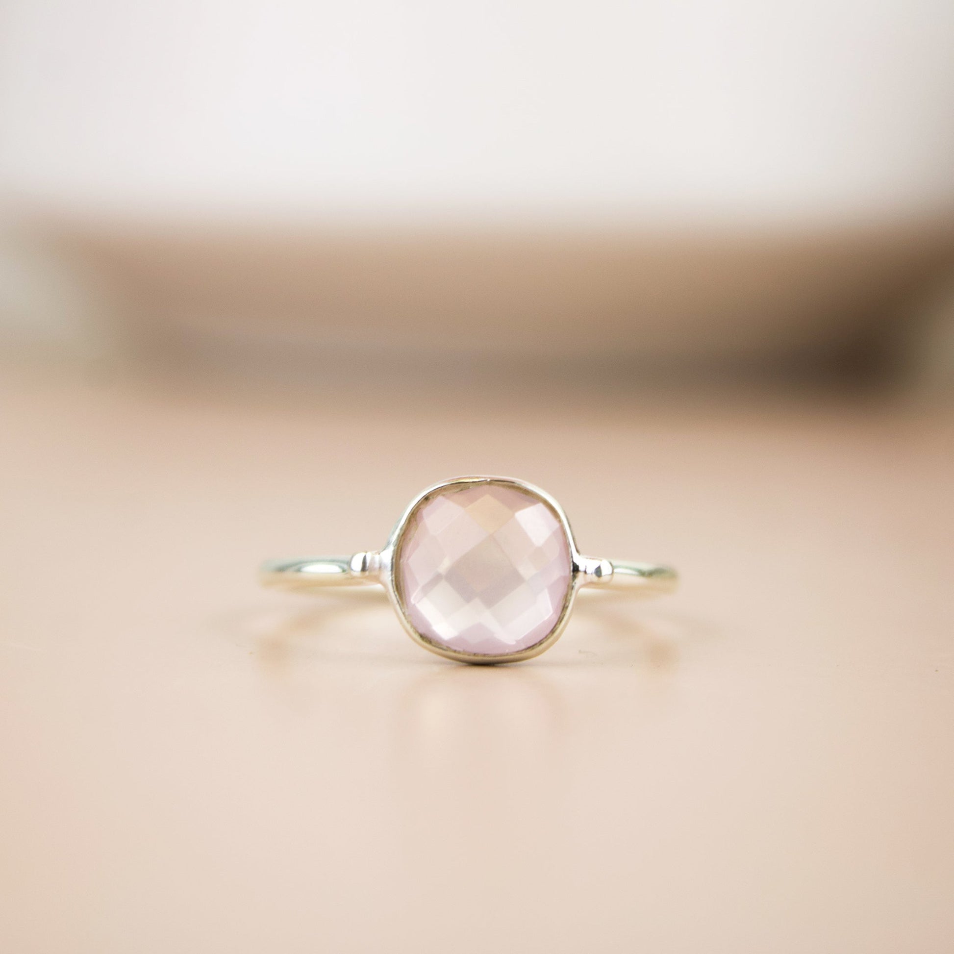 Aria - Faceted Rose Quartz Ring | Love + Lark - Muse + Moonstone