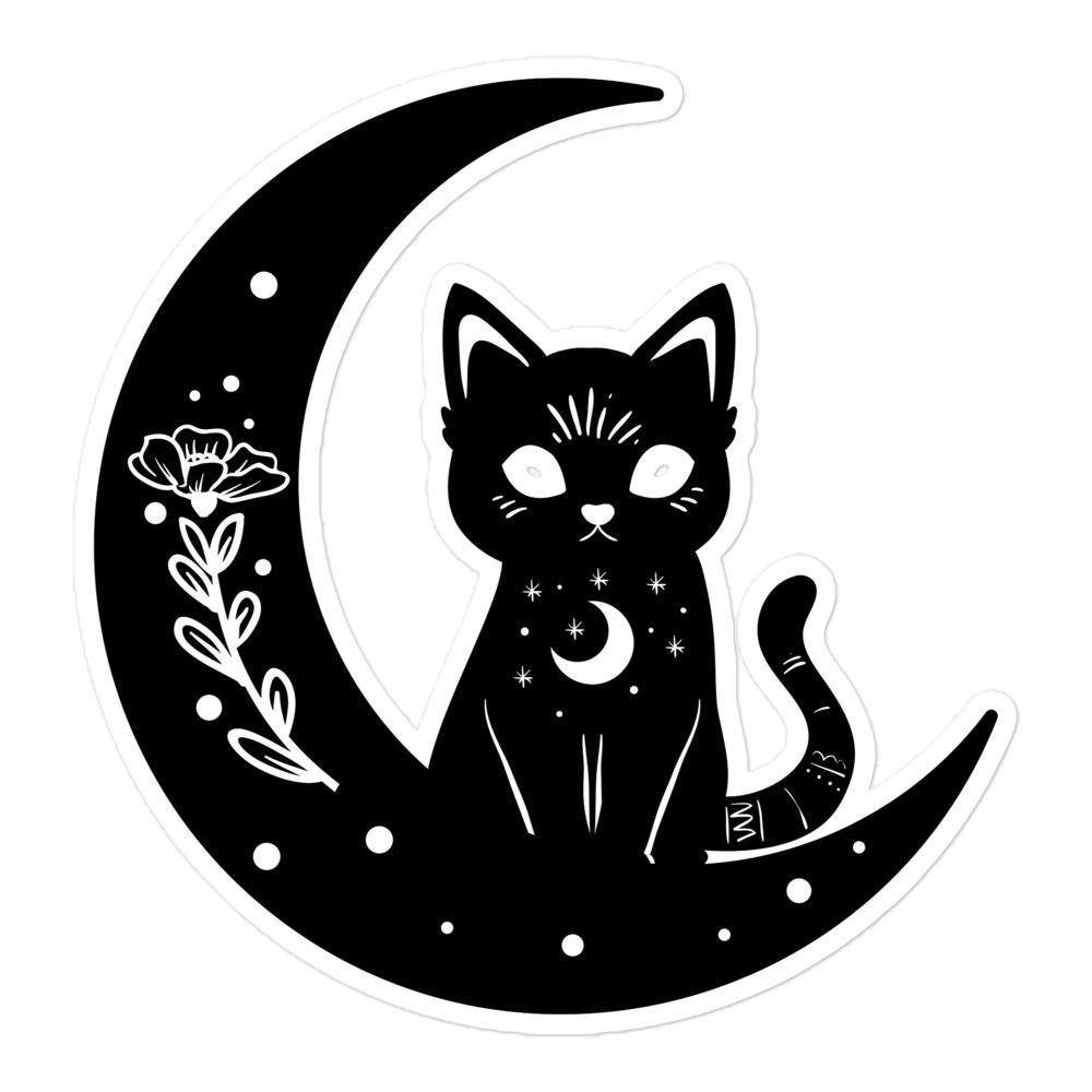 Astro Kitten + Moon - Vinyl Sticker - Muse + Moonstone