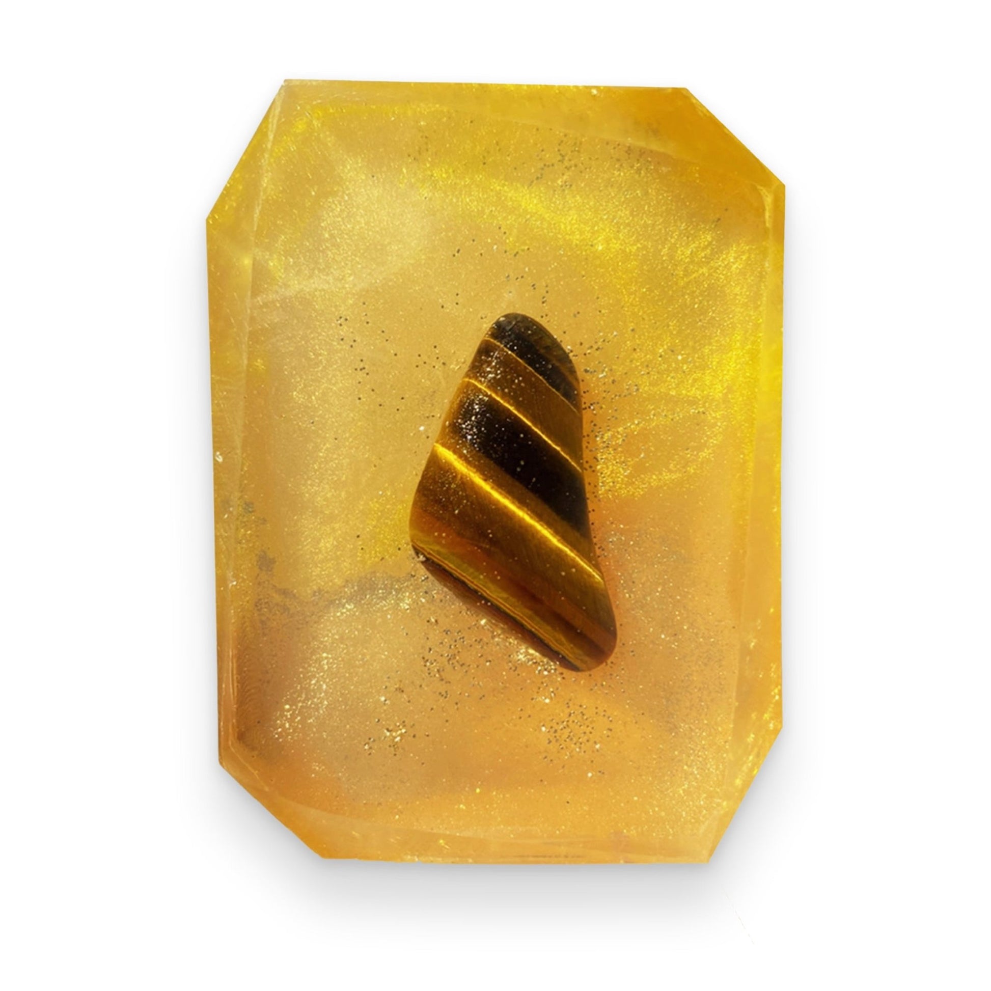 Attracting Wealth - Tiger's Eye | Crystal Bar Soap - Muse + Moonstone