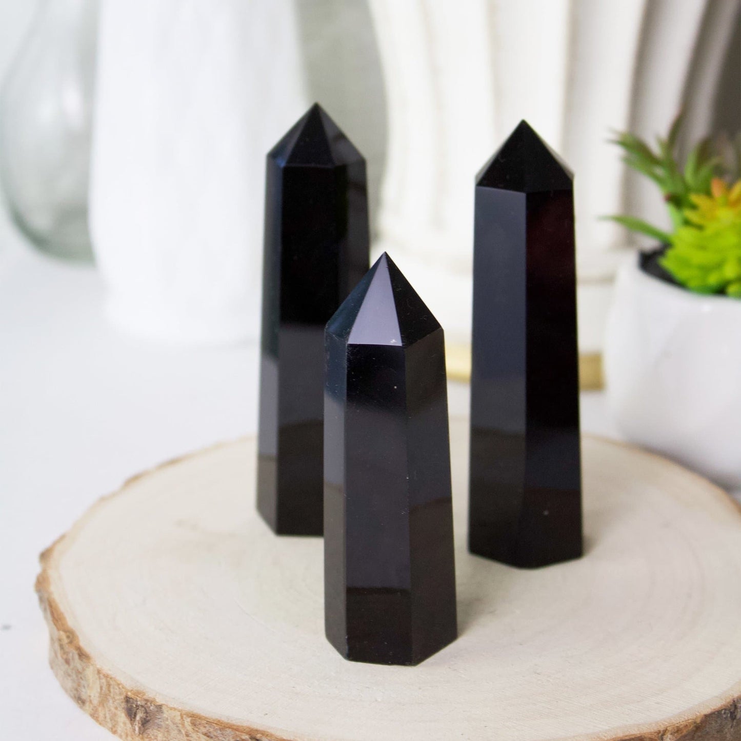 Black Obsidian - Polished Point Generator - Muse + Moonstone