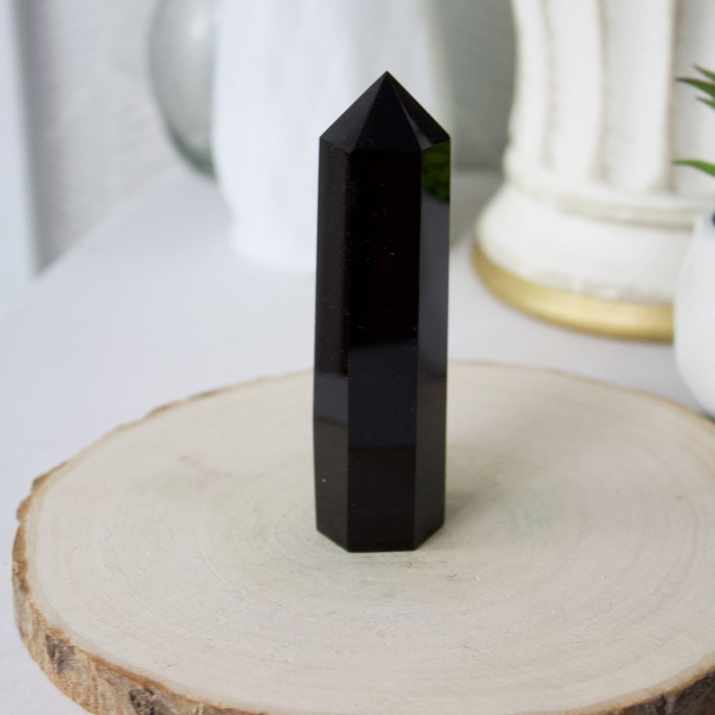 Black Obsidian - Polished Point Generator - Muse + Moonstone