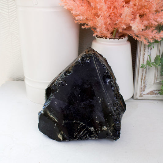 Black Obsidian - Unique Specimen #1 - Muse + Moonstone