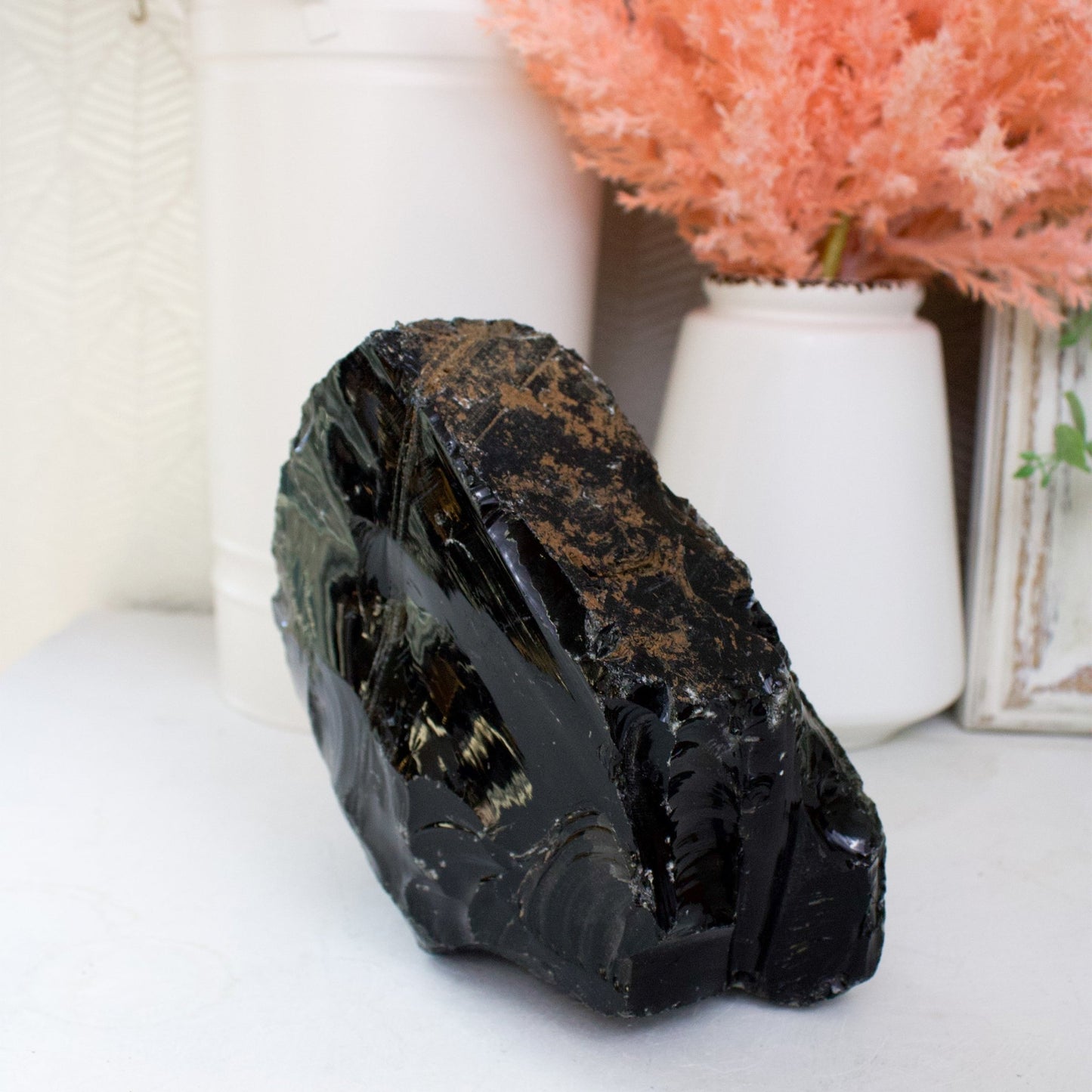 Black Obsidian - Unique Specimen #1 - Muse + Moonstone