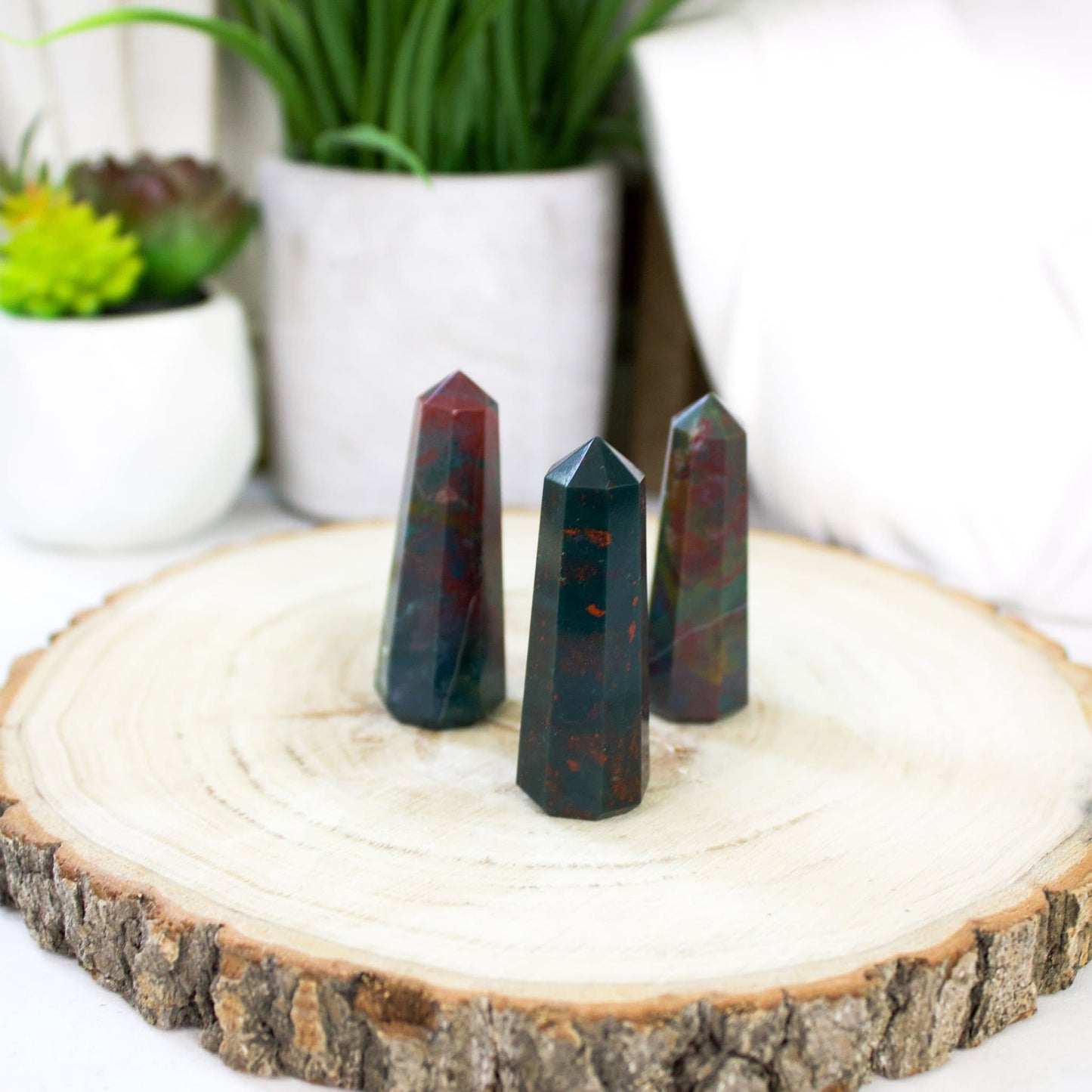 Bloodstone - Polished Point - Muse + Moonstone