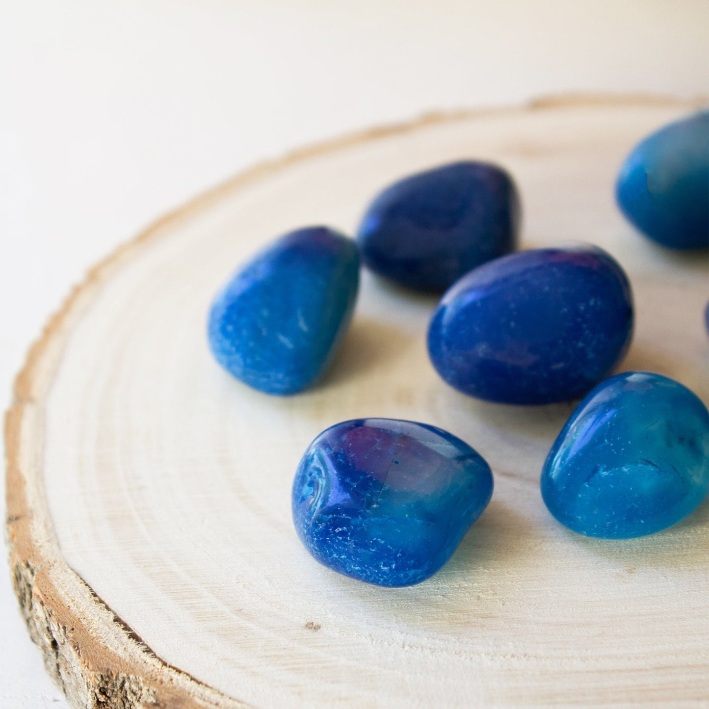 Blue Agate - Tumbled - Muse + Moonstone