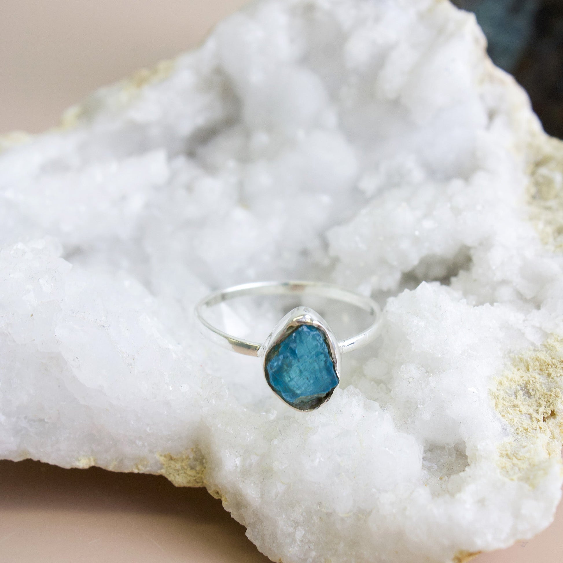 Blue Apatite Ring - Unique Ring #1 | Love + Lark - Muse + Moonstone