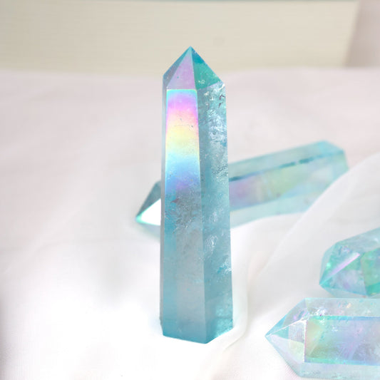 Blue Aura Quartz - Polished Point - Muse + Moonstone