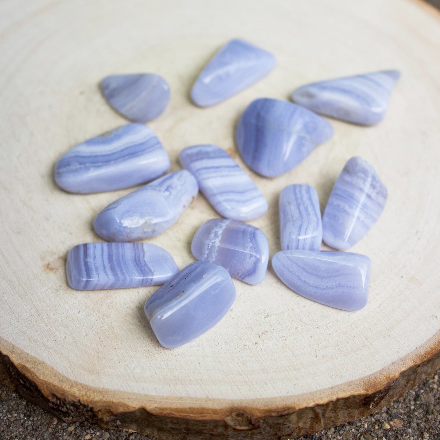 Blue Lace Agate - Tumbled - Muse + Moonstone