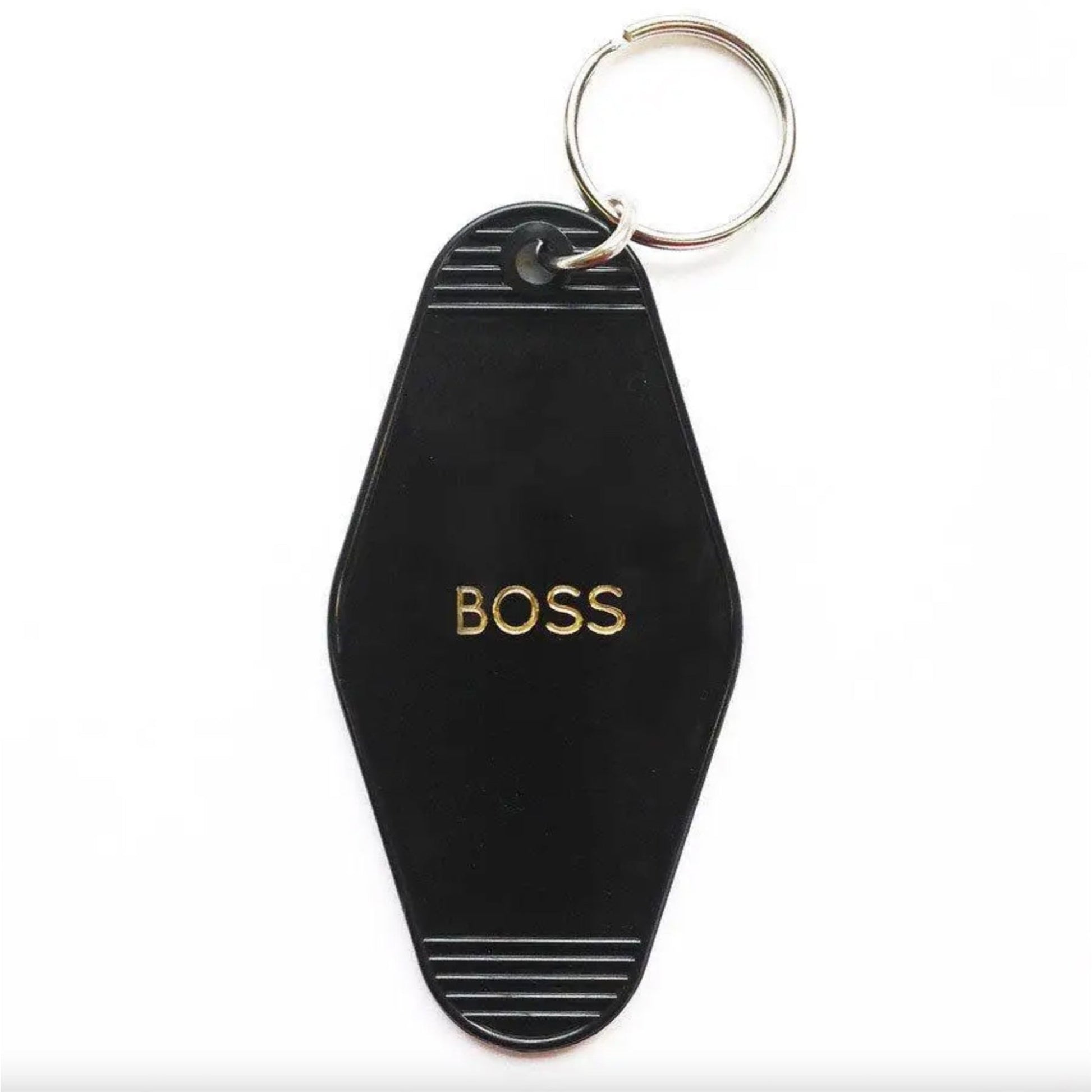 "BOSS" - Vintage Motel Style Keychain - Muse + Moonstone