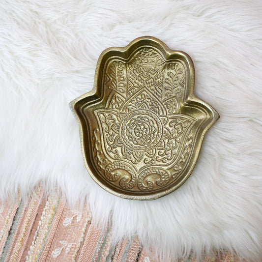 Hamsa | Metal Trinket Tray - Muse + Moonstone