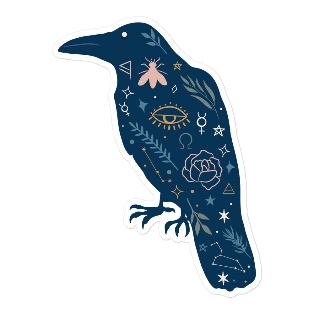 Celestial Raven - Vinyl Sticker - Muse + Moonstone