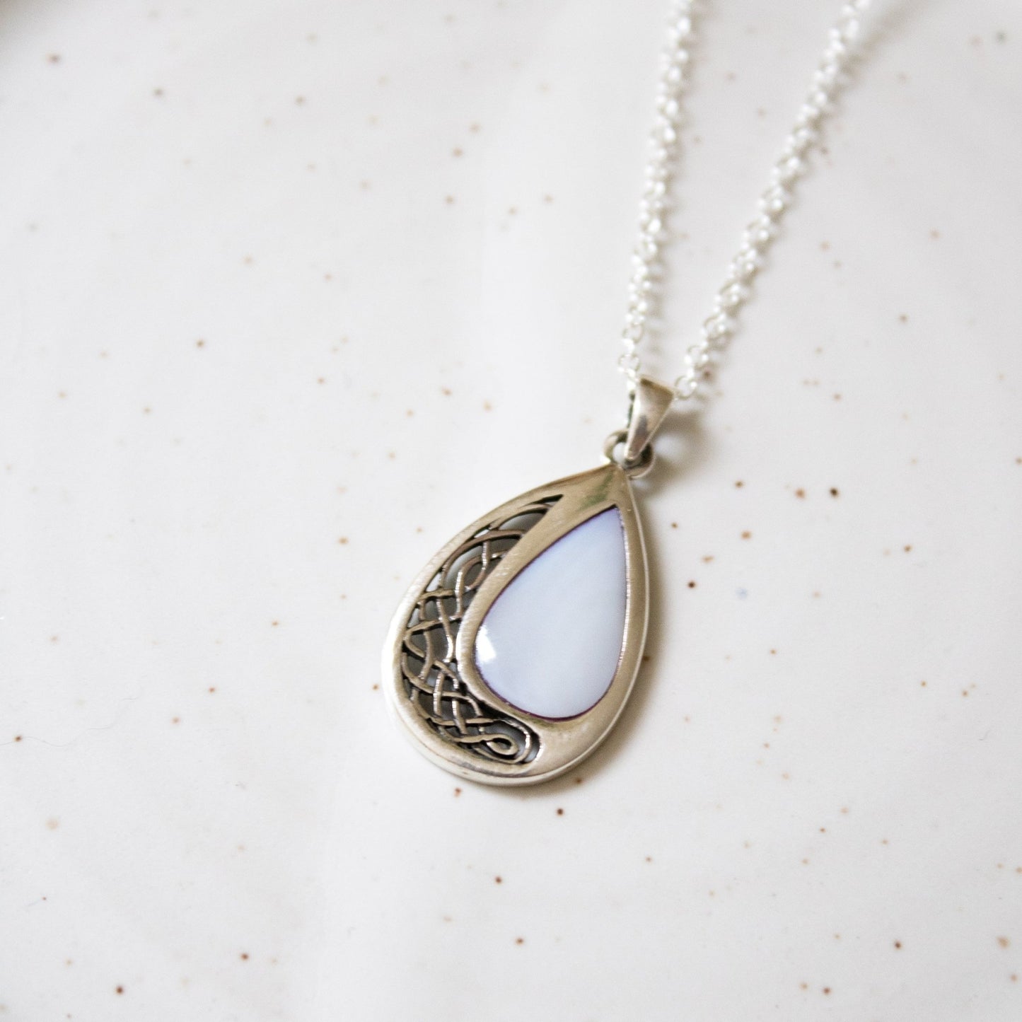 Celtic Chalcedony Necklace | Love + Lark - Muse + Moonstone