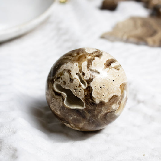 Chocolate Calcite - Sphere - Muse + Moonstone