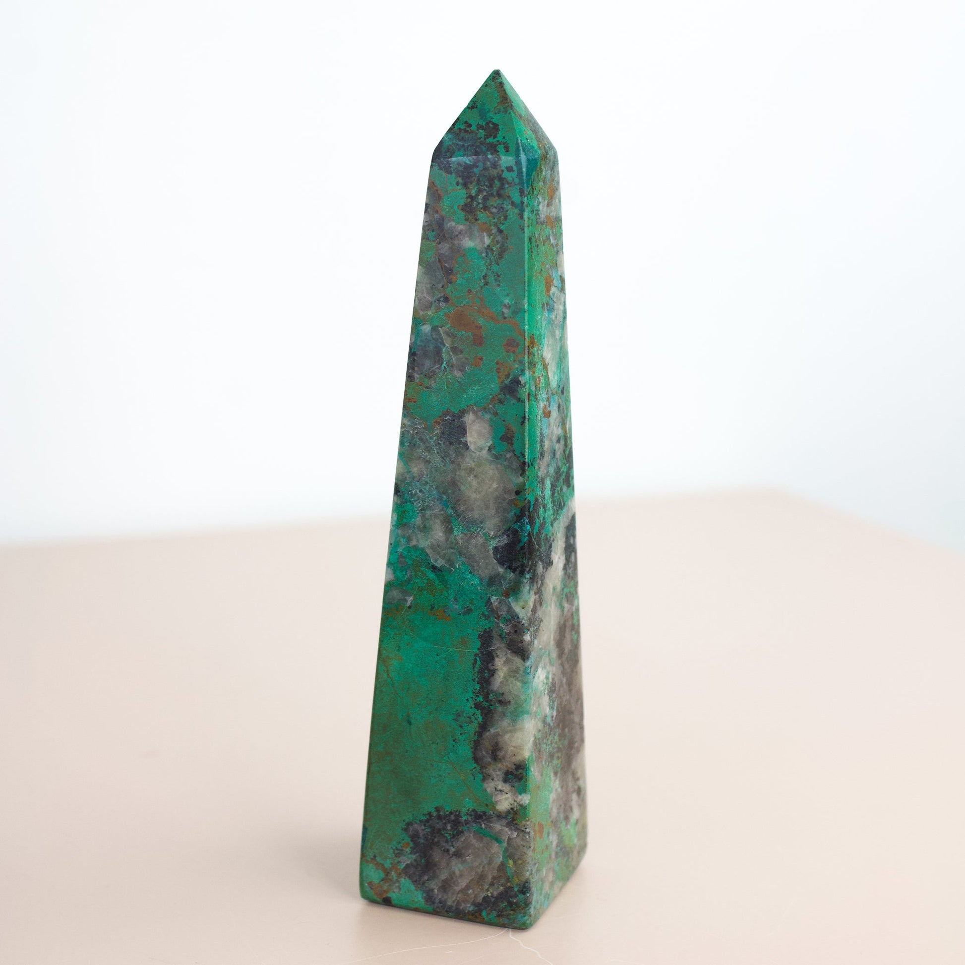 Chrysocolla - Unique Polished Point #1 - Muse + Moonstone