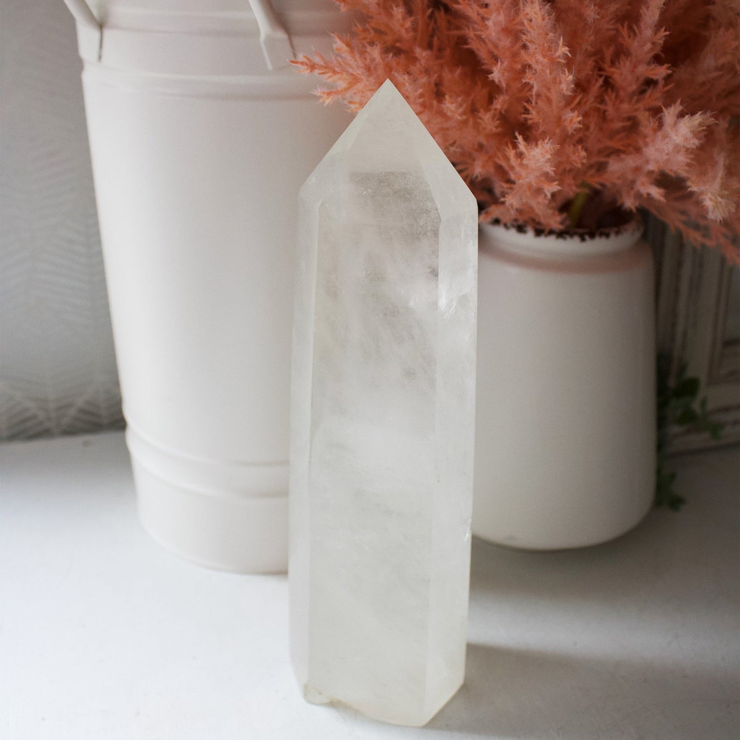 Clear Quartz Generator - Large Unique Specimen #1 - Muse + Moonstone