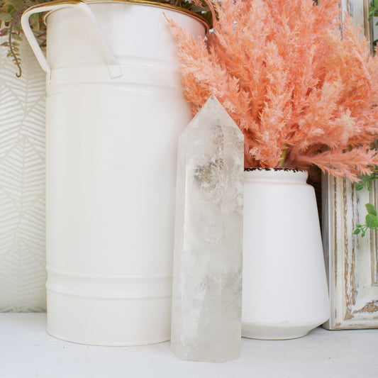 Clear Quartz Generator - Large Unique Specimen #1 - Muse + Moonstone