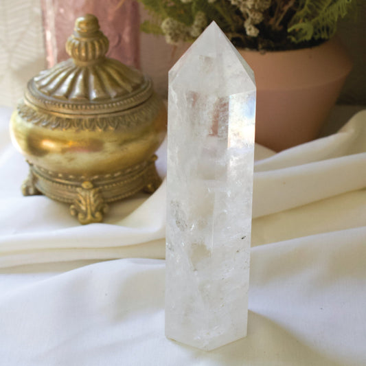 Clear Quartz Generator - Large Unique Specimen #2 - Muse + Moonstone