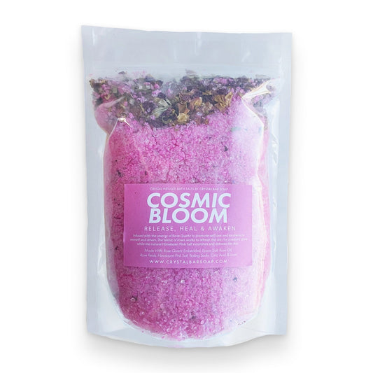 Cosmic Bloom - Crystal Infused Bath Salt | Crystal Bar Soap - Muse + Moonstone