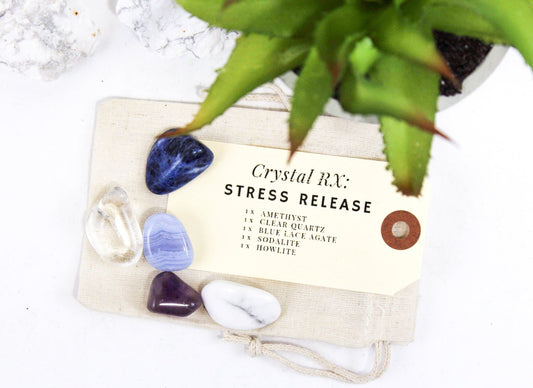 Crystal RX : Stress Release - Crystal Pouch - Muse + Moonstone