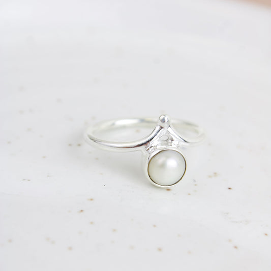 Dainty Pearl Ring | Love + Lark - Muse + Moonstone