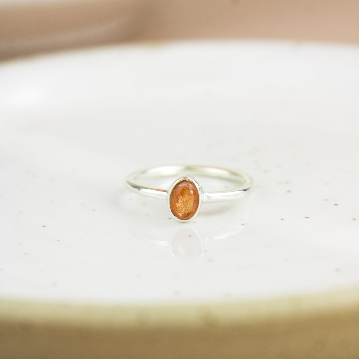 Dainty Sunstone Ring | Love + Lark - Muse + Moonstone