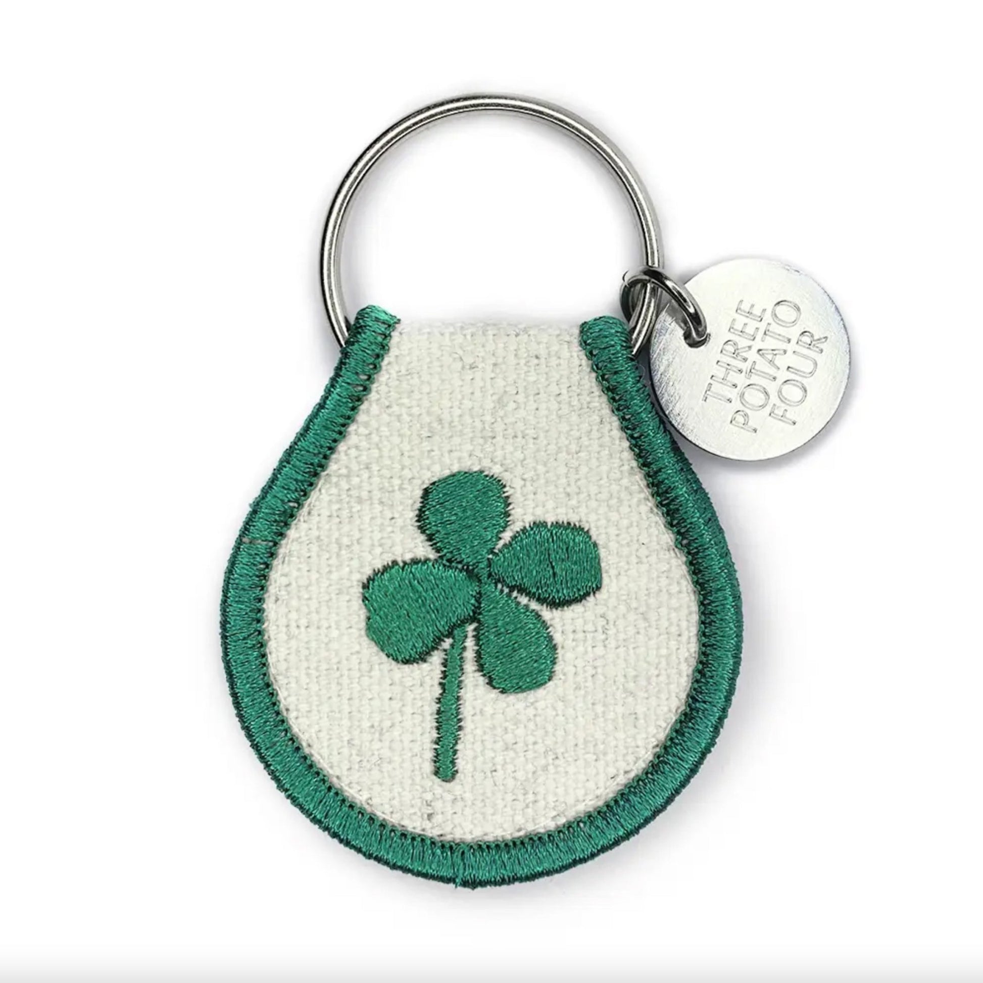 Embroidered Patch Keychain - Clover - Muse + Moonstone