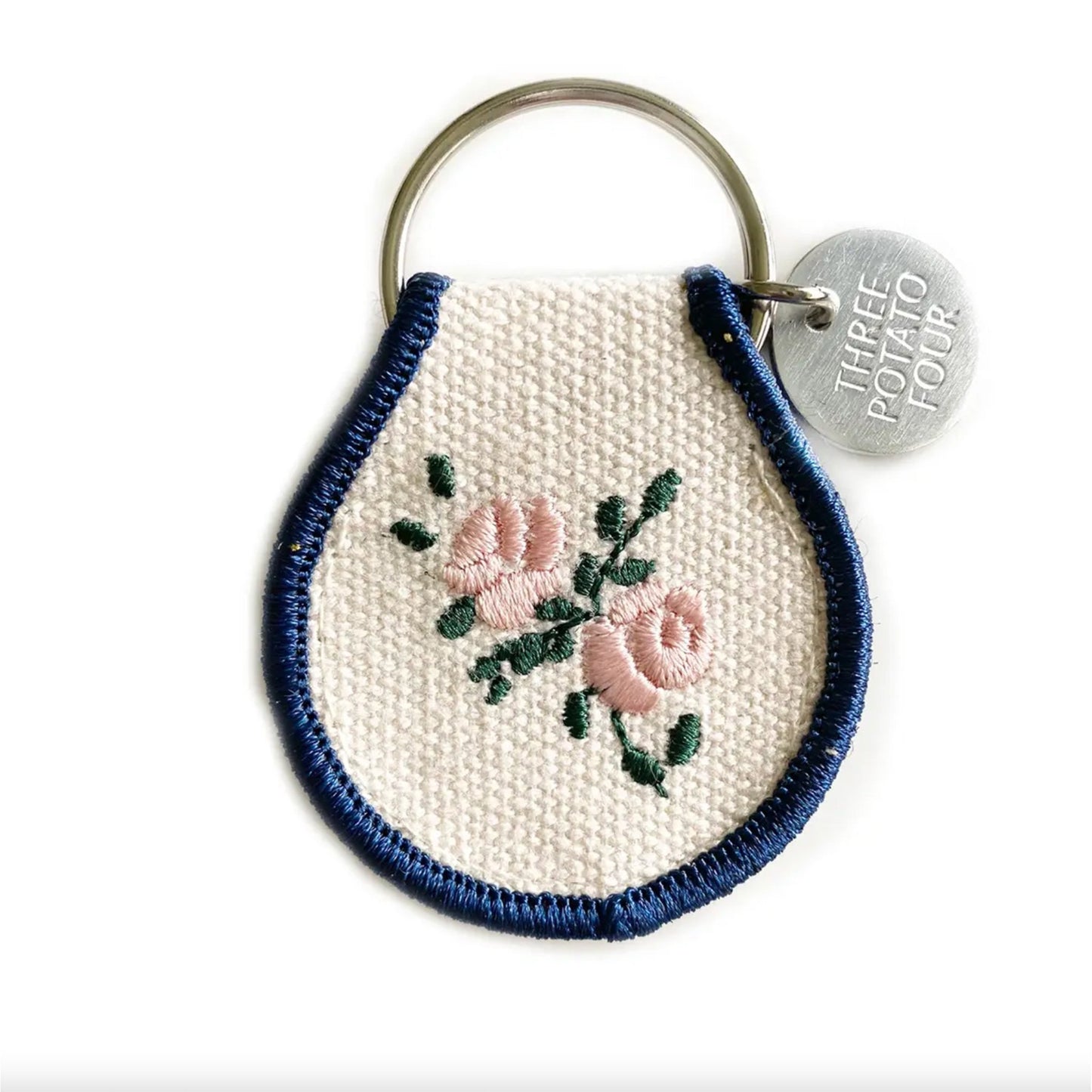Embroidered Patch Keychain - Rose - Muse + Moonstone