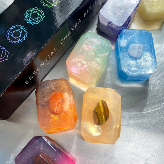 Essential Chakra Set | Crystal Bar Soap - Muse + Moonstone