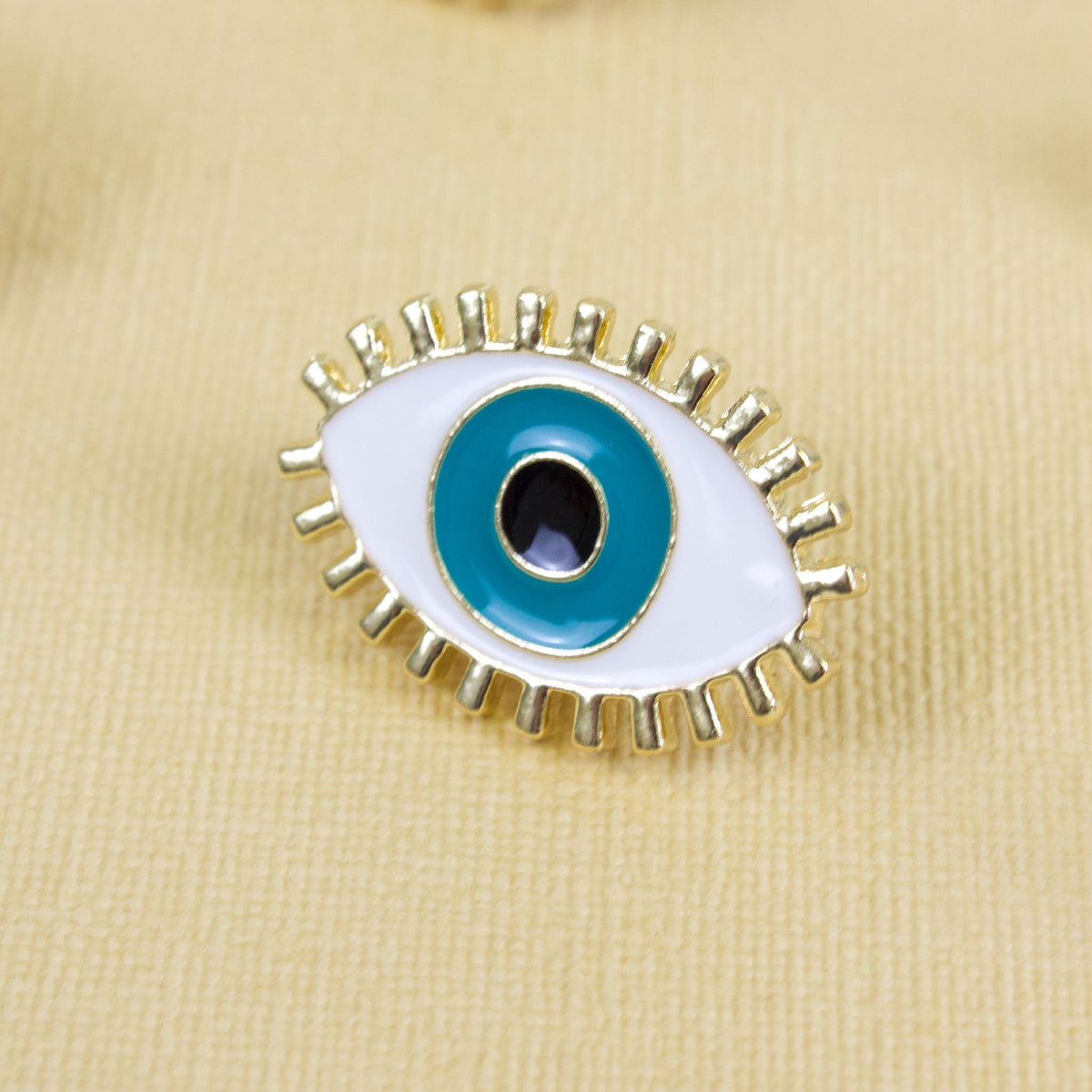 Eye Button Pin Evil Eye - Enamel Pin - Muse + Moonstone | Enamel Pin