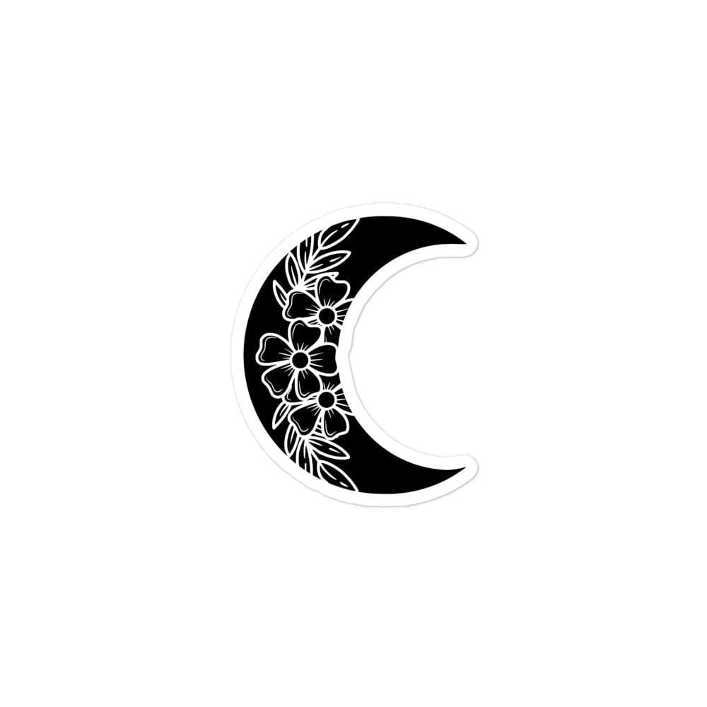 Floral Moon - Vinyl Sticker - Muse + Moonstone