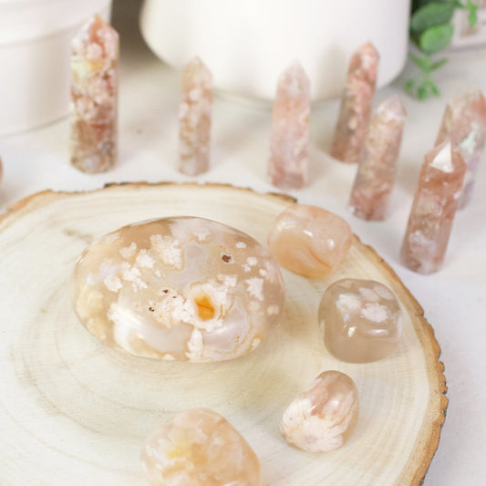 Flower Agate - Palmstone - Muse + Moonstone