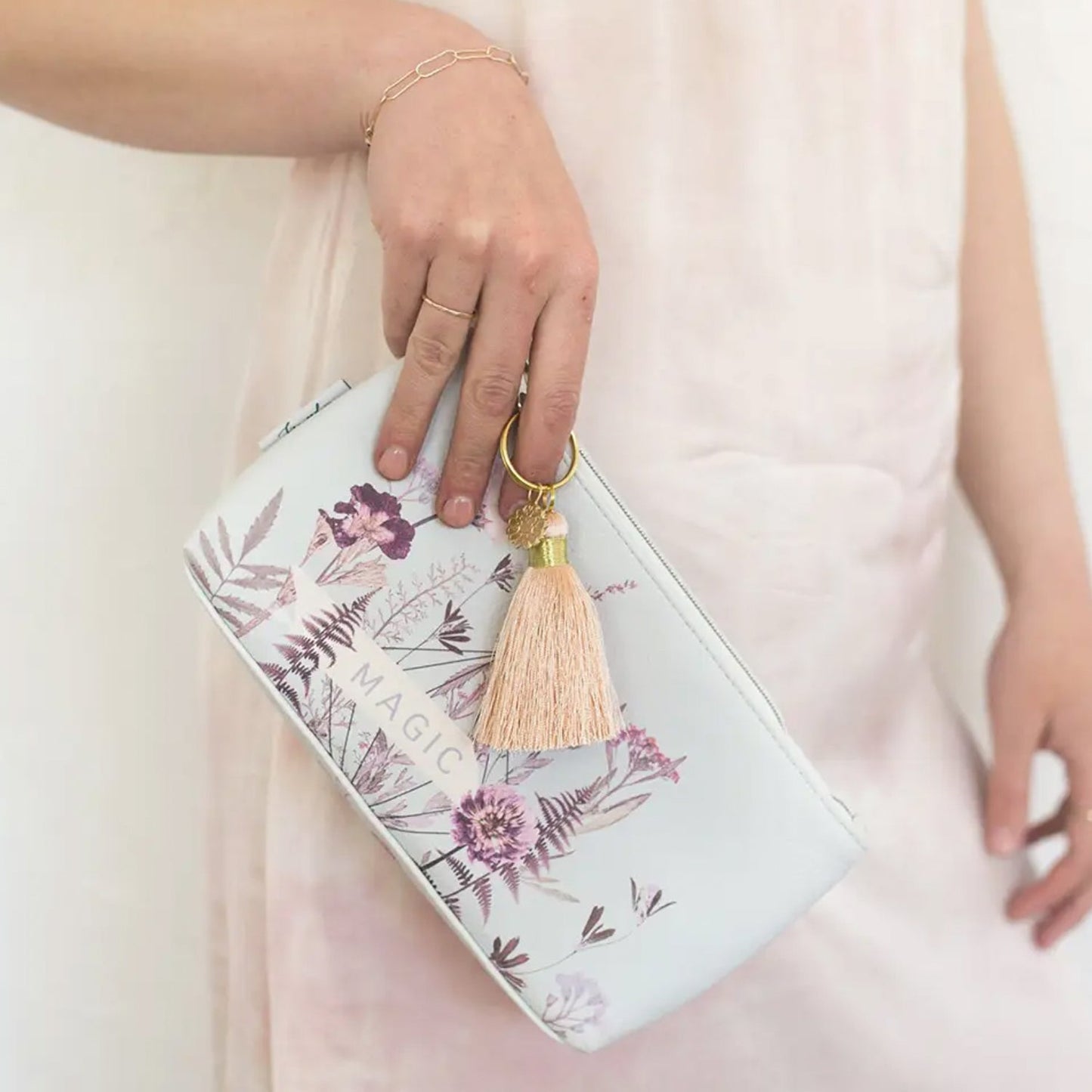 Flower Bed - Small Tassel Pouch | PAPAYA - Muse + Moonstone