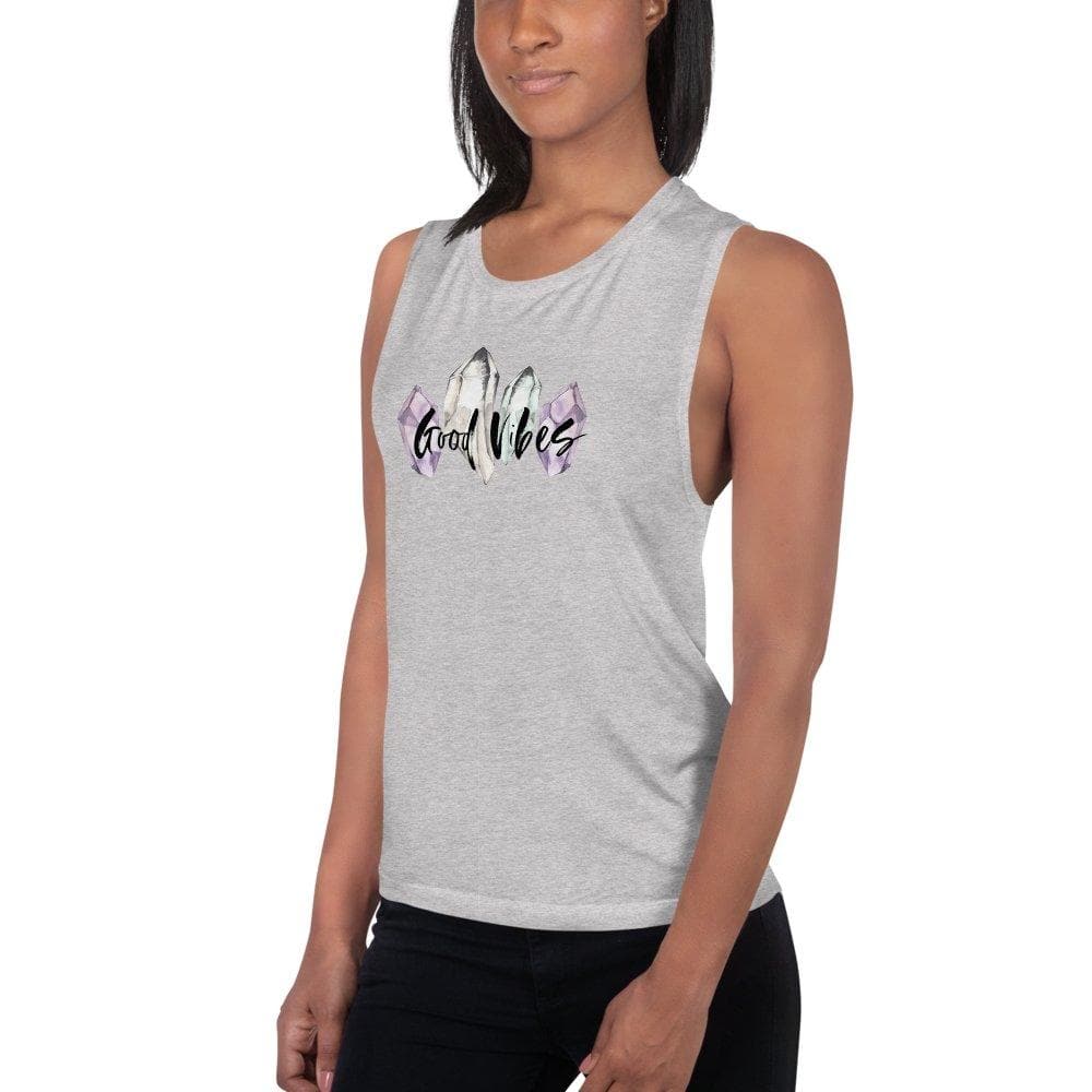 GOOD VIBES | Graphic Muscle Tank | SpiritGypsy - Muse + Moonstone