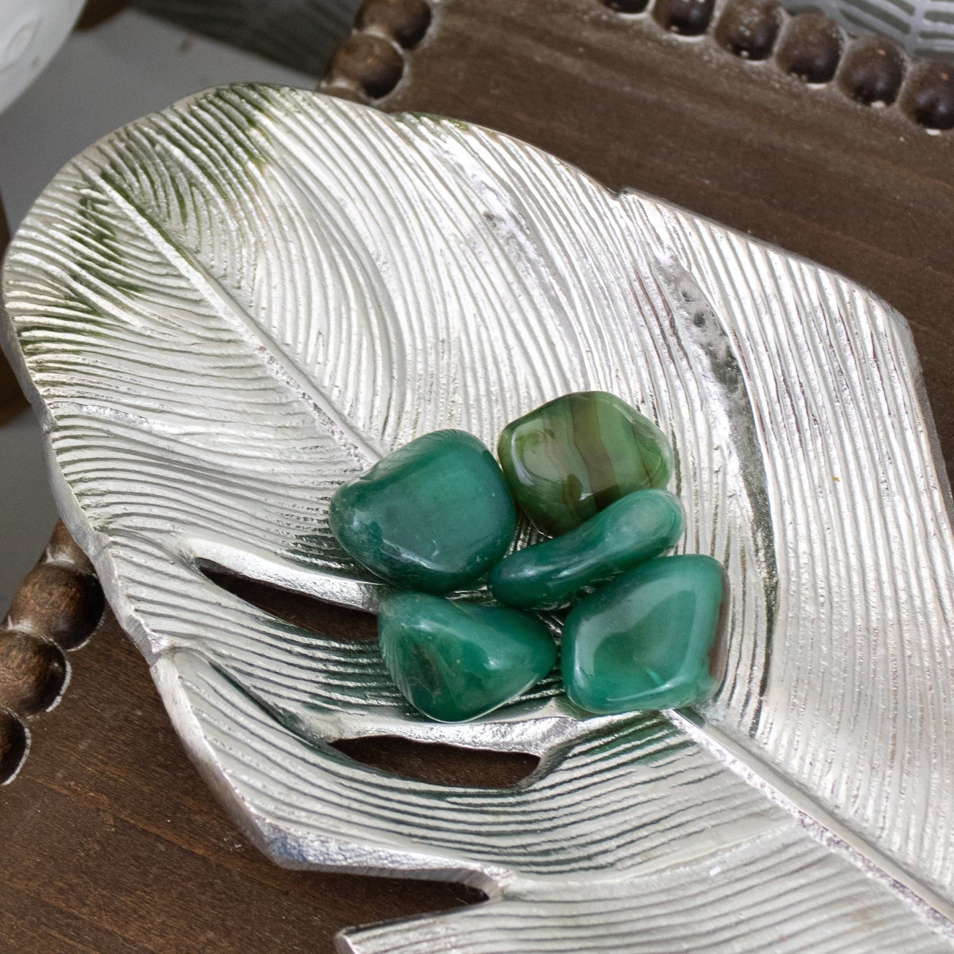 Green Agate - Tumbled - Muse + Moonstone