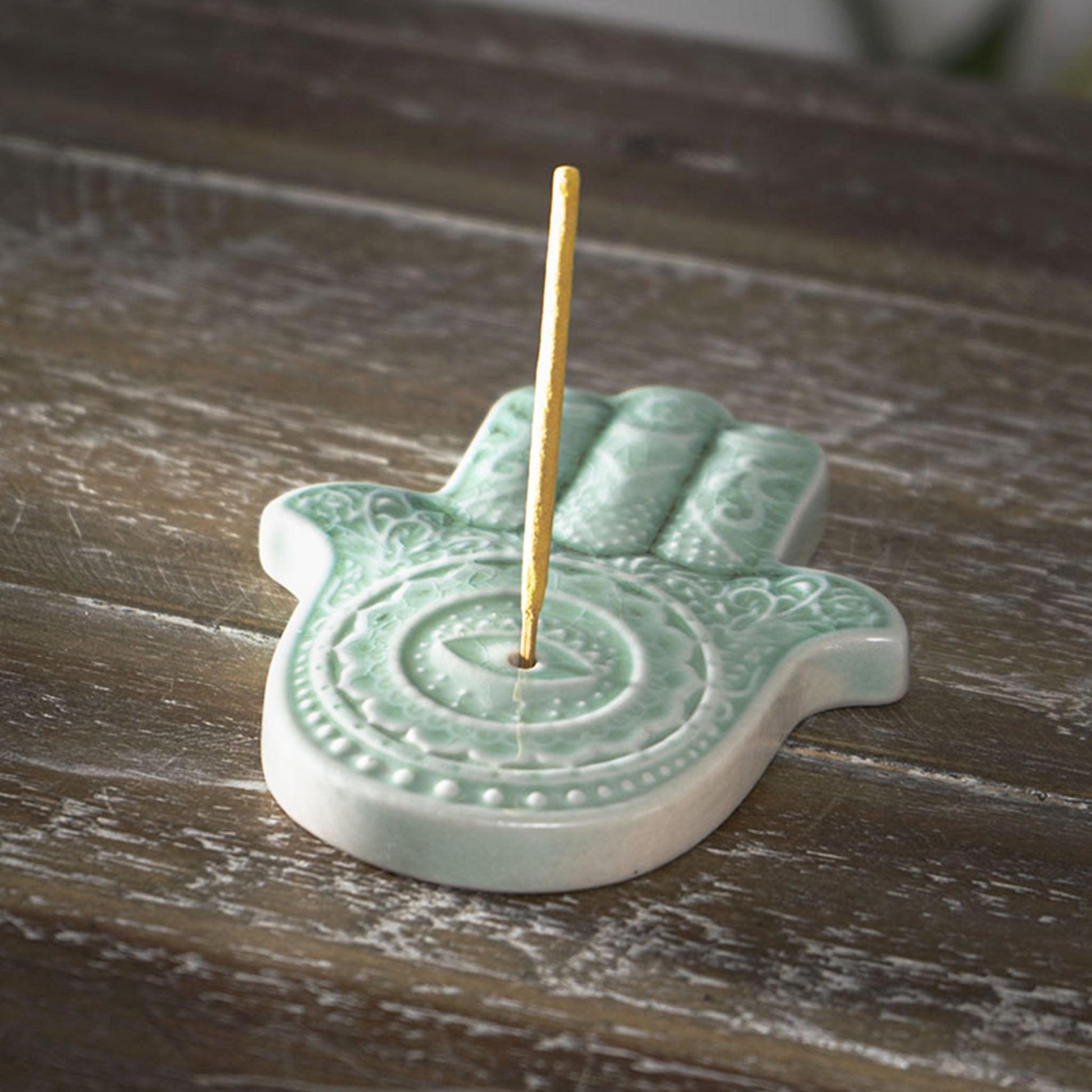 Hamsa Hand Incense Holder - Muse + Moonstone