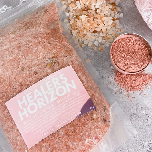Healers Horizon - Crystal Infused Bath Salt | Crystal Bar Soap - Muse + Moonstone