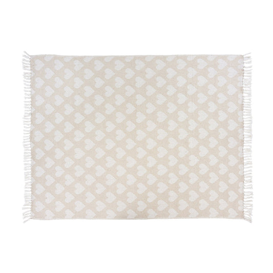 Heart Throw Blanket - White - Muse + Moonstone