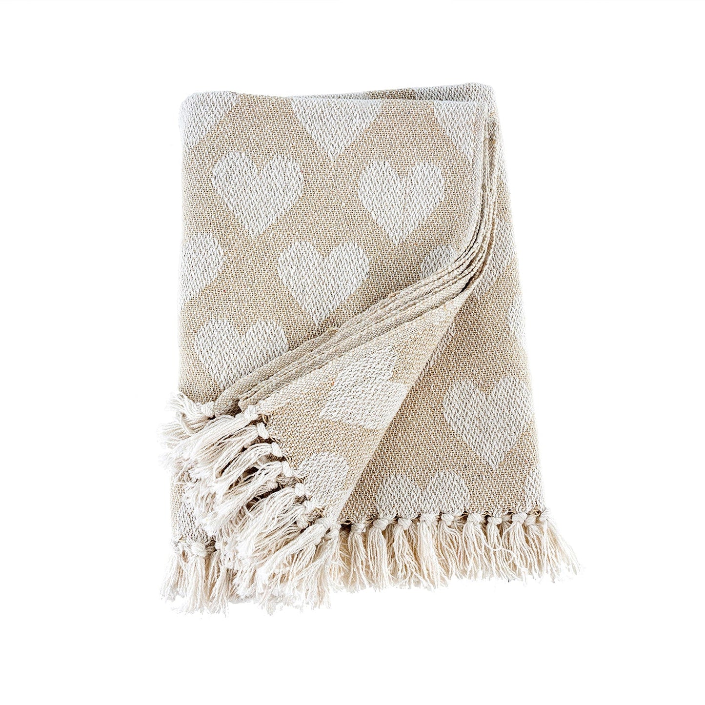 Heart Throw Blanket - White - Muse + Moonstone