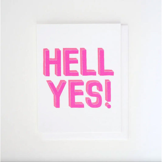 Hell Yes! Double Neon Note Card | BANQUET WORKSHOP - Muse + Moonstone